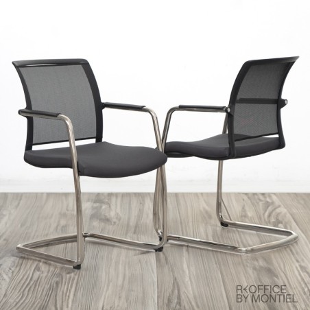 Silla confidente malla Light Lux de Delaoliva  - Reoffice