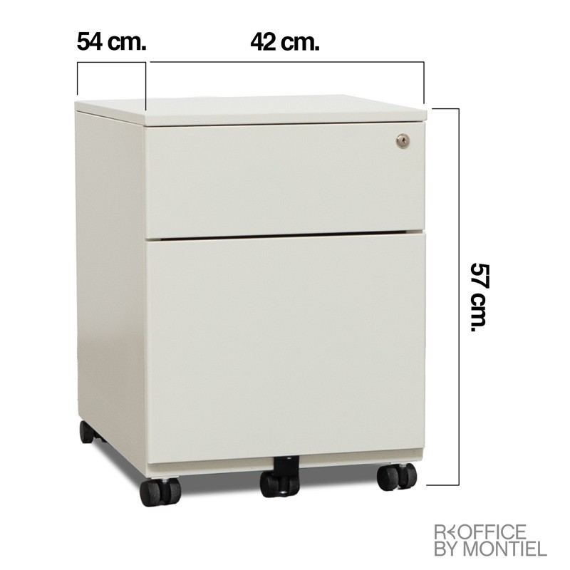 Cajonera Metálica Blanca para oficina - Montiel
