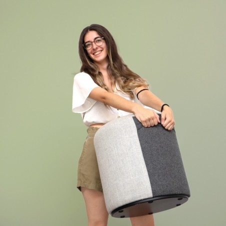 Puff taburete redondo tapizado Cyl de Forma 5 - Montiel