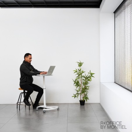 Mesa Auxiliar con Ruedas Blanca MTFT de Systemtronic