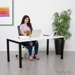 Silla Ergonómica Oficina Alice Black con Cabezal de Kunna