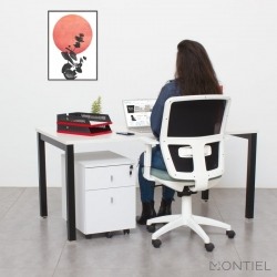 Silla Ergonómica Oficina Alice Black con Cabezal de Kunna