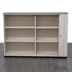 Armario de Oficina con Puerta Persiana en PVC Beige Arena 115x160 cm de Bene Armario de Oficina con Puerta Persiana en PVC Beige Arena 115x160 cm de Bene