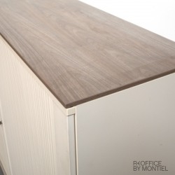 Armario de Oficina con Puerta Persiana en PVC Beige Arena 115x160 cm de Bene Armario de Oficina con Puerta Persiana en PVC Beige Arena 115x160 cm de Bene