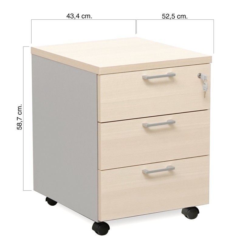Cajonera con Llave Madera Oh Systems de Mobel Linea - Montiel