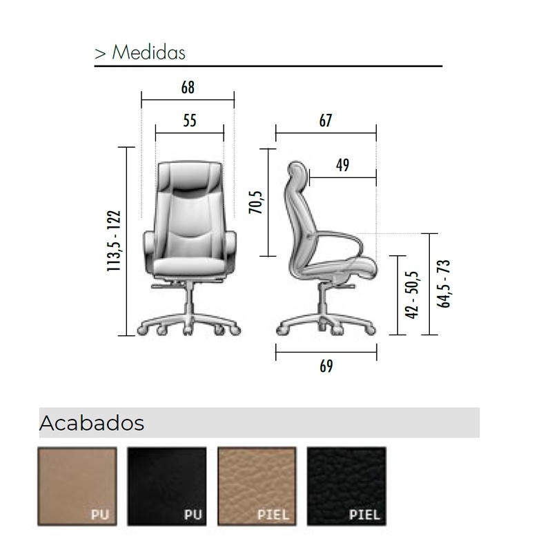 Sillón Despacho Dirección Roa de Mobel Línea - Montiel