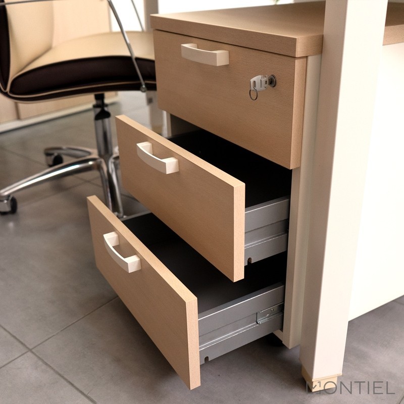 Cajonera Oficina Madera con Ruedas OH Systems de Mobel Línea