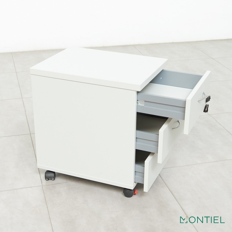 Cajonera 3 cajones madera blanca de Euromof - Montiel