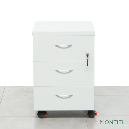 Cajonera 3 cajones madera blanca de Euromof - Montiel