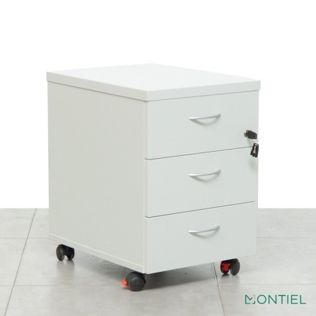 Cajonera 3 cajones madera blanca de Euromof - Montiel