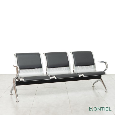 Bancada Recepción Metálica 3 plazas MM1628 - Montiel