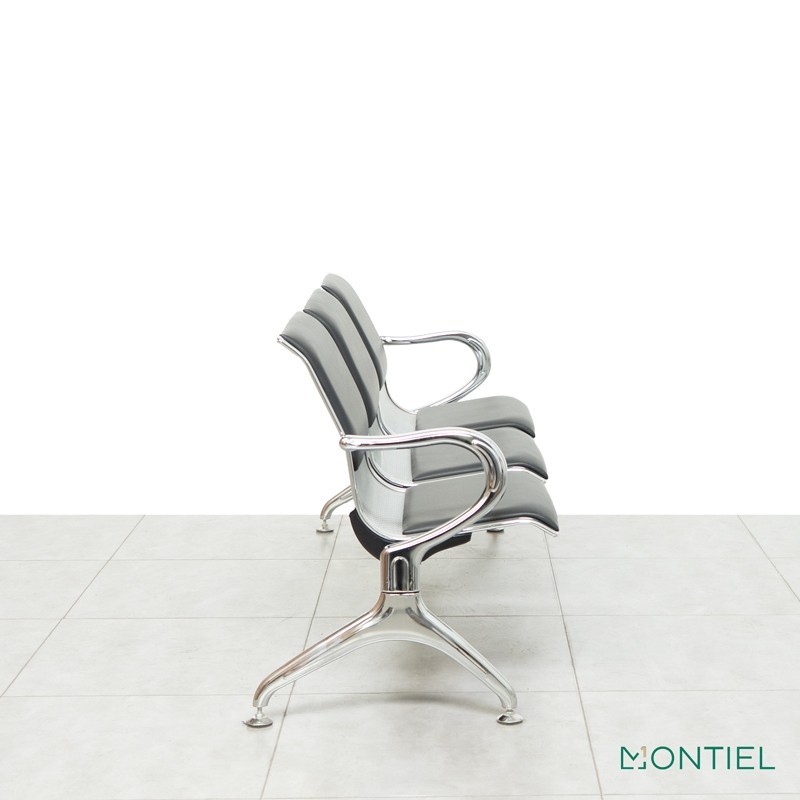 Bancada Recepción Metálica 3 plazas MM1628 - Montiel