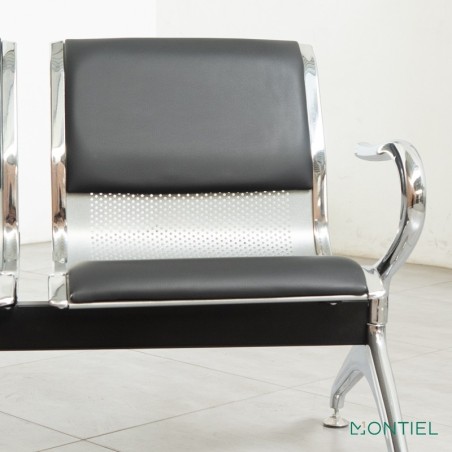 Bancada Recepción Metálica 3 plazas MM1628 - Montiel