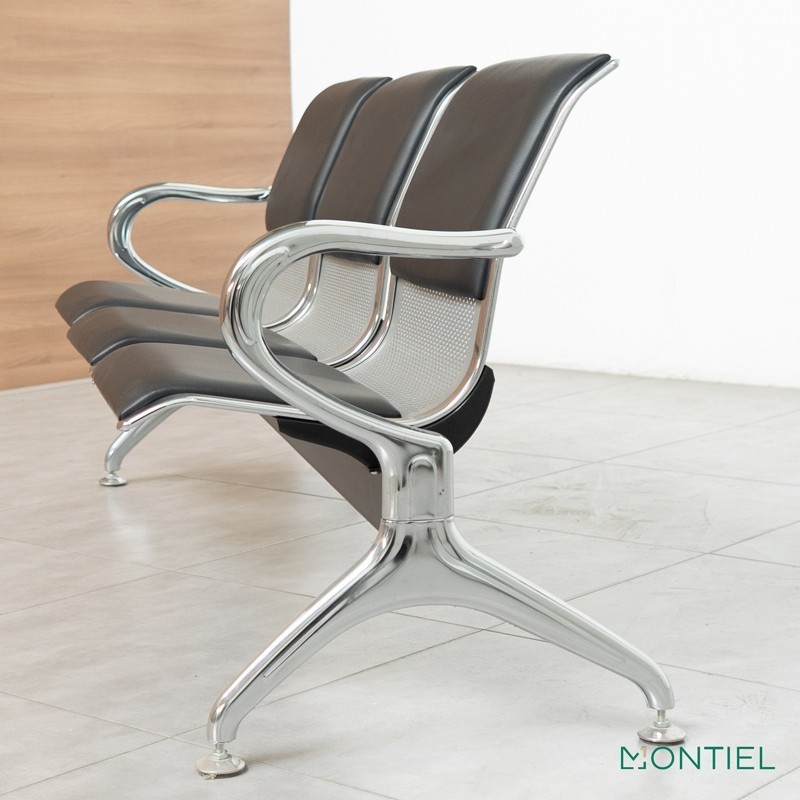 Bancada Recepción Metálica 3 plazas MM1628 - Montiel