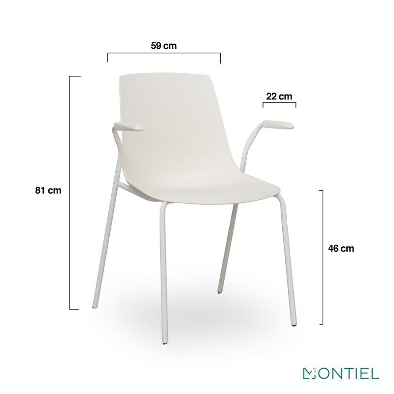 Silla  Blanca para Recepciones MM1632 - Montiel