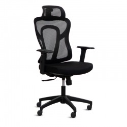 Silla Ergonómica Oficina con Cabezal Malla Cali de Euromof Silla Ergonómica Oficina con Cabezal Malla Cali de Euromof