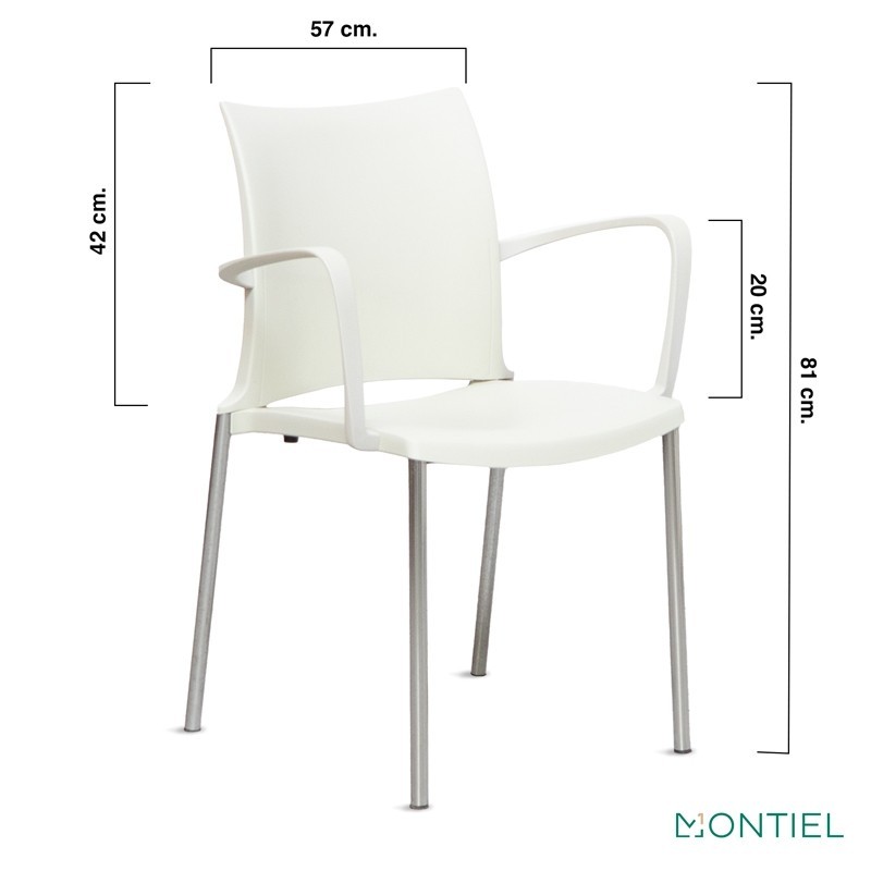 Silla Blanca 4 patas para Recepción de Akaba - Montiel