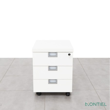 Cajonera Madera Blanca 3 Cajones de Tecno - Montiel