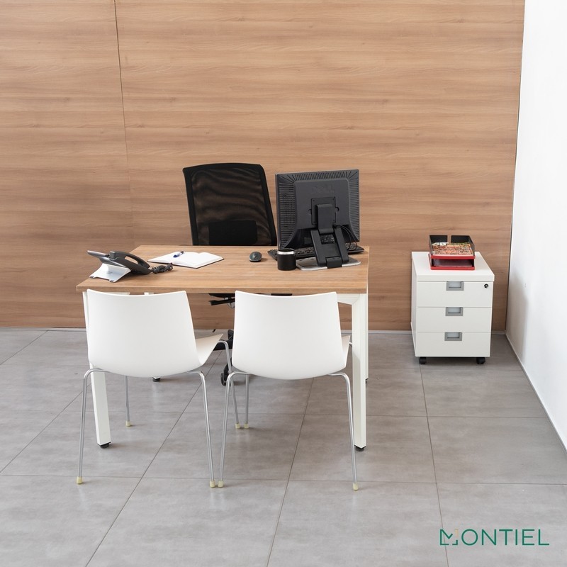 Cajonera Madera Blanca 3 Cajones de Tecno - Montiel