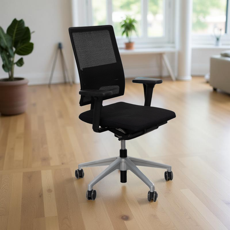 Silla Ergonómica Negra Brazos 3D Estrechos Open Mind de Sedus Silla Ergonómica Negra Brazos 3D Estrechos Open Mind de Sedus