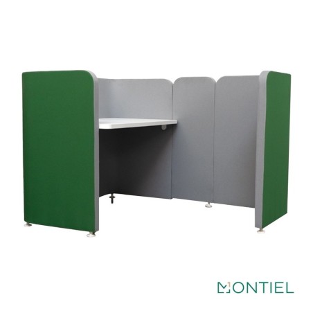 Puesto Call Center Verde con Divisoria MM1280 - Montiel