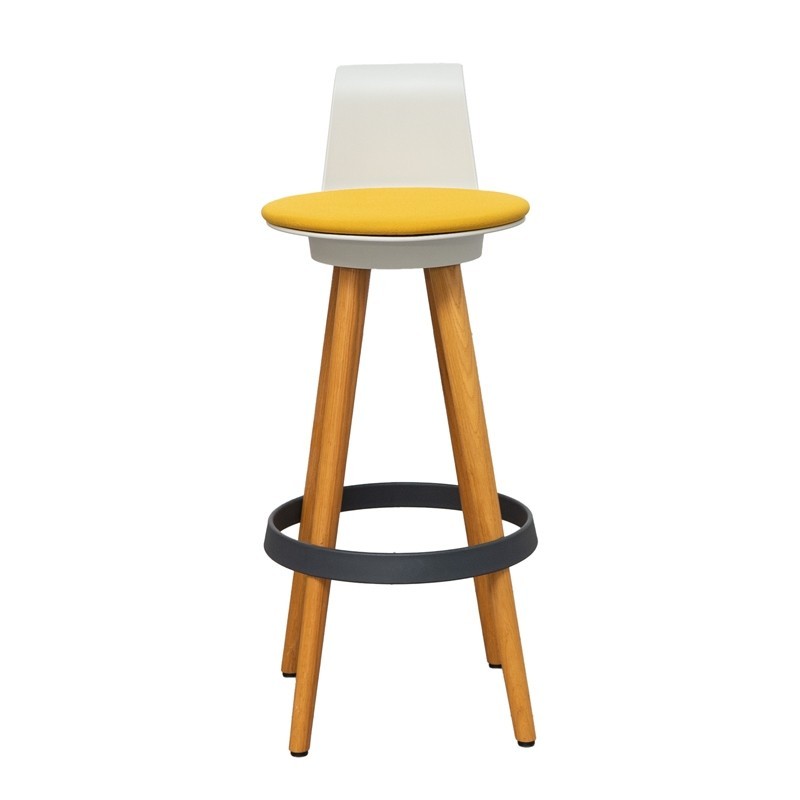 Taburete con Respaldo y Asiento Giratorio de Bene - Montiel