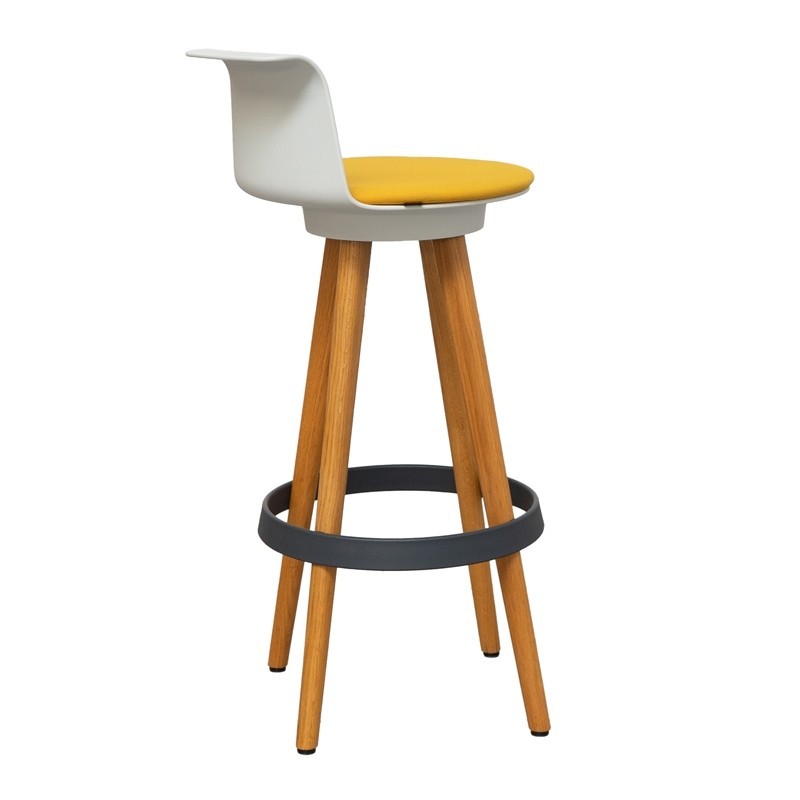 Taburete con Respaldo y Asiento Giratorio de Bene - Montiel
