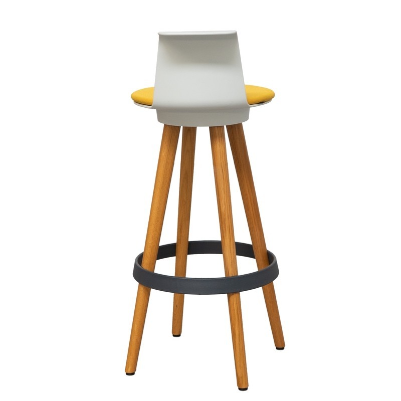 Taburete con Respaldo y Asiento Giratorio de Bene - Montiel