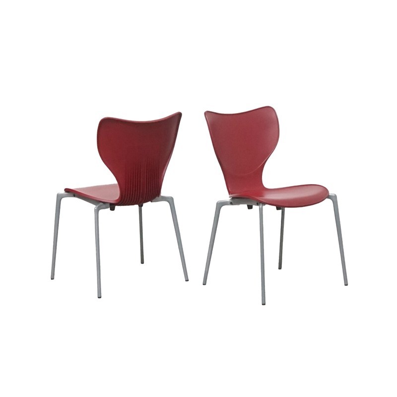 Silla Confidente Plástico Color Granate de Akaba - Montiel