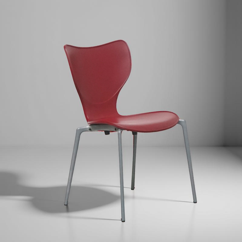 Silla Confidente Plástico Color Granate de Akaba - Montiel