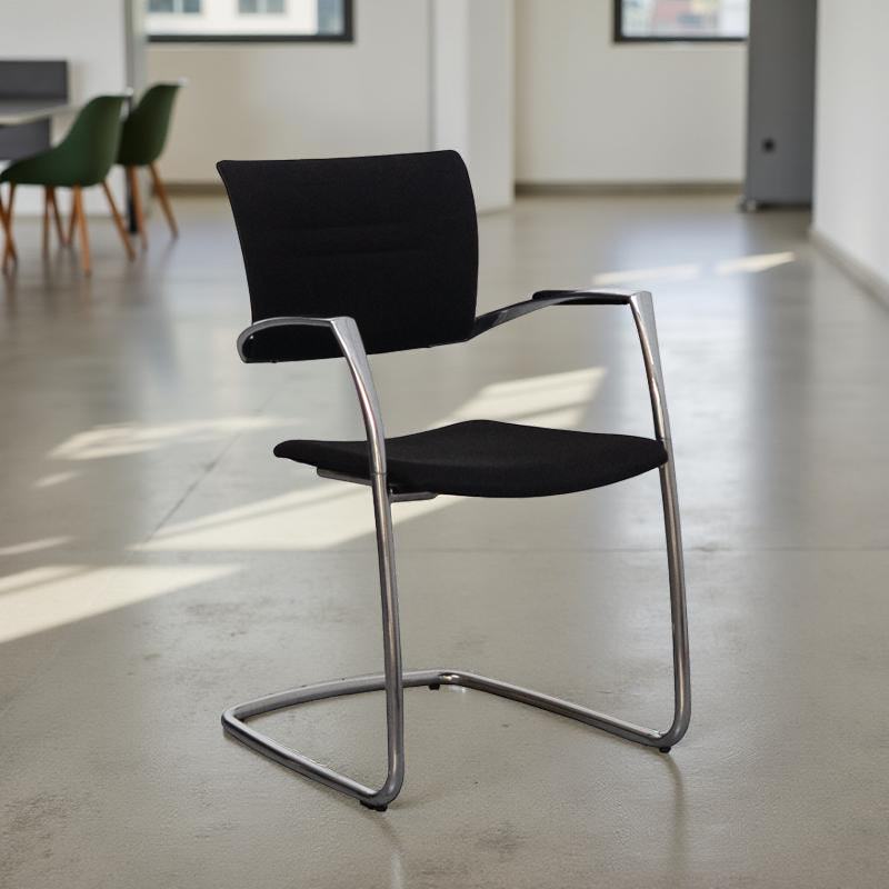 Silla Confidente Oficina Cromada Zas de Dynamobel - Montiel