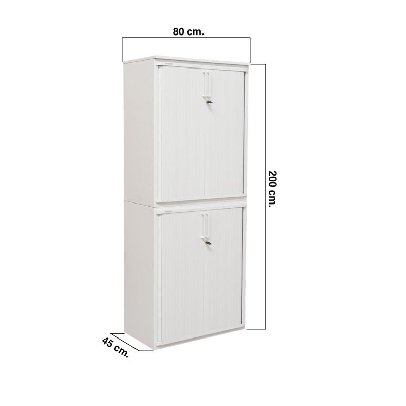 Armario Blanco Metálico 200x80 cm. de Steelcase - Montiel