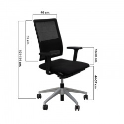 Silla Ergonómica Negra Brazos 3D Estrechos Open Mind de Sedus Silla Ergonómica Negra Brazos 3D Estrechos Open Mind de Sedus