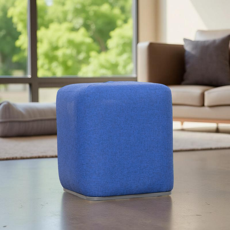 Puf Tapizado Tela Azul Forthink de Ofita - Montiel