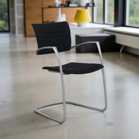 Silla Oficina Confidente Patín Gris Zas de Dynamobel - Montiel