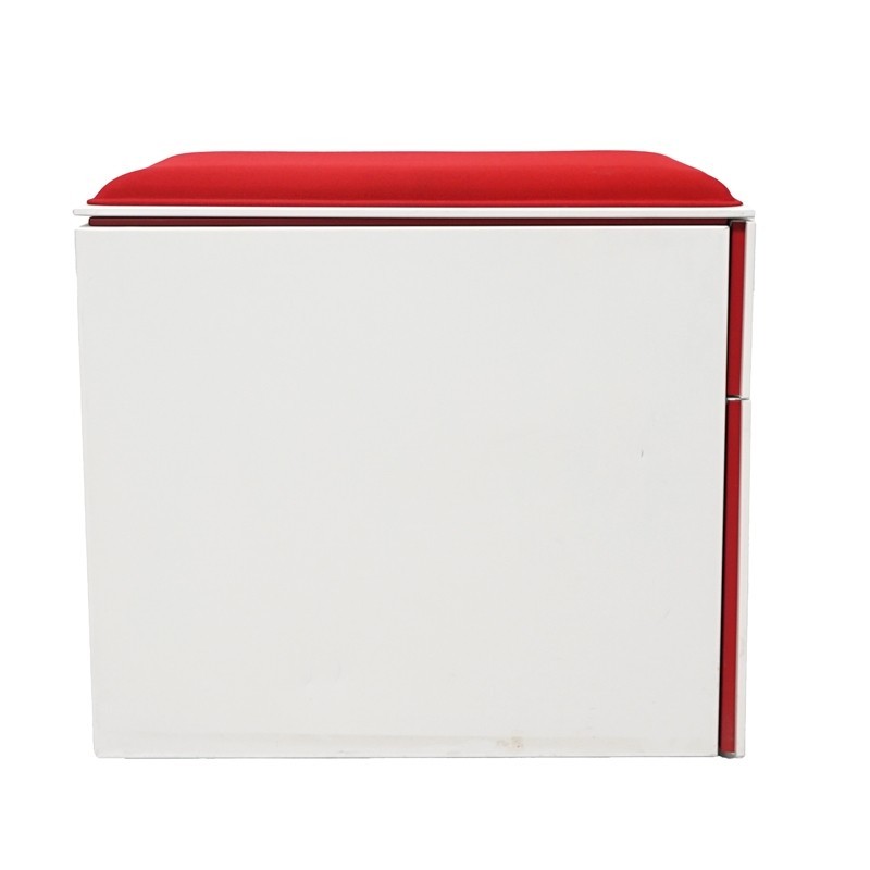 Cajonera Metálica Blanca con Cojín de Steelcase - Montiel