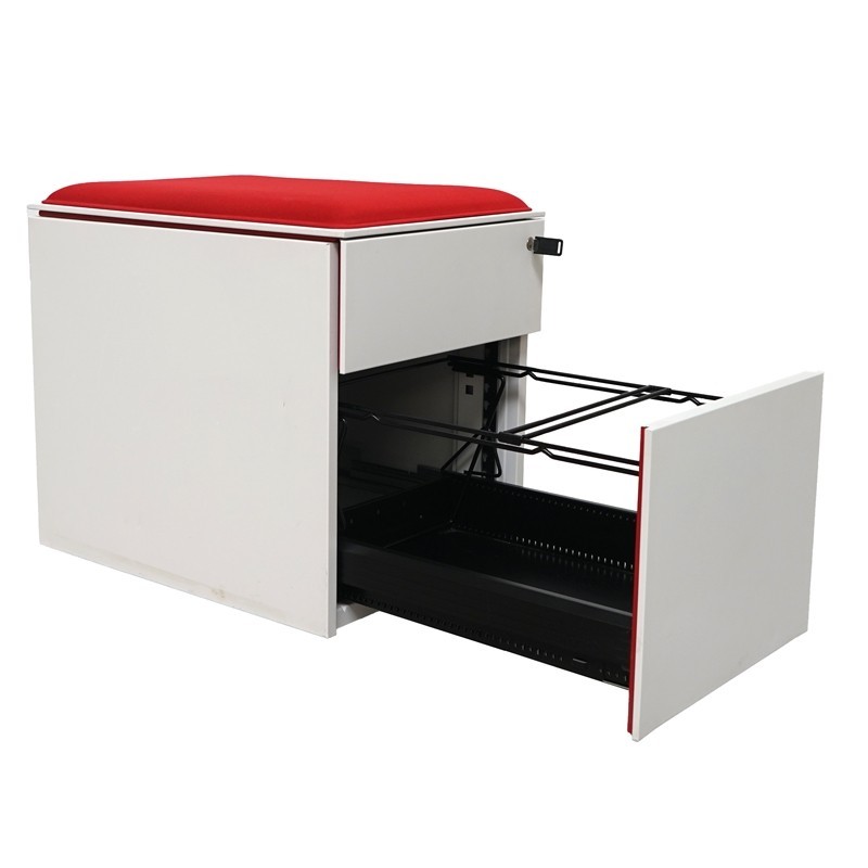 Cajonera Metálica Blanca con Cojín de Steelcase - Montiel