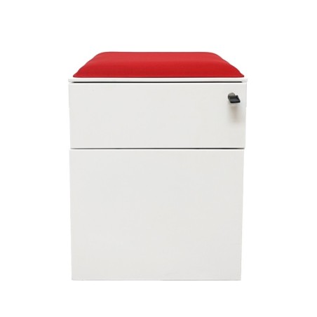 Cajonera Metálica Blanca con Cojín de Steelcase - Montiel