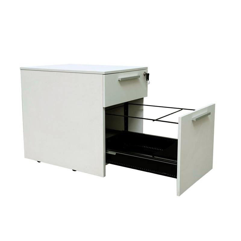 Cajonera Madera Blanca con 2 Cajones de Steelcase - Montiel