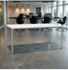 Mesa Blanca Plegable con Pata Tubular 160x80 cm.&nbsp;de&nbsp;Sedus