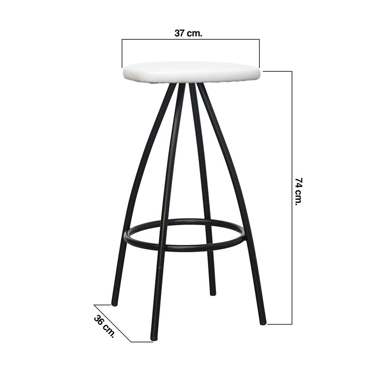 Taburete Tapizado Alto MM1684 de Montiel