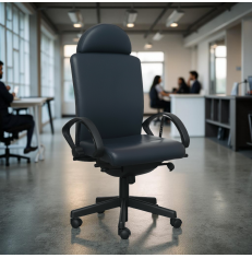 Silla Dirección Giratoria Tapizada en Piel de Roder