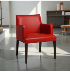 Butaca 4 Patas Piel Original Roja MM1686 de Montiel