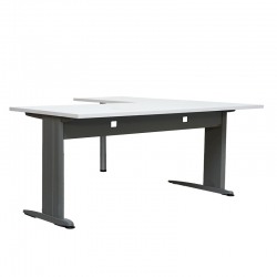 Mesa Oficina Madera Blanca 160x170 cm. con Ala de Levira Mesa Oficina Madera Blanca 160x170 cm. con Ala de Levira