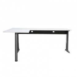 Mesa Oficina Madera Blanca 160x170 cm. con Ala de Levira Mesa Oficina Madera Blanca 160x170 cm. con Ala de Levira