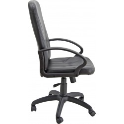 Sillón Dirección Cuero Negro DANTE de Unisit