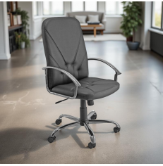 Sillón Dirección Cuero Negro DANTE de Unisit