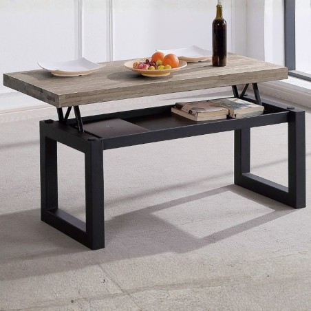 Mesa Madera Elevable de Centro Doriam 120x60 cm. - Montiel