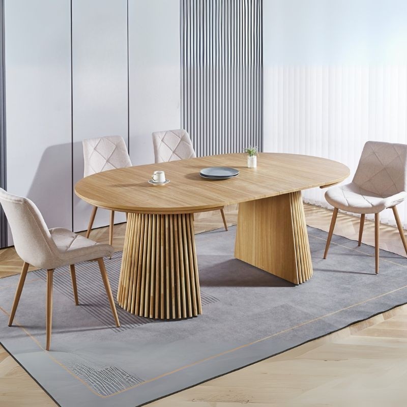 Mesa Redonda Comedor Keanu 120-160-200x120 cm. - Montiel