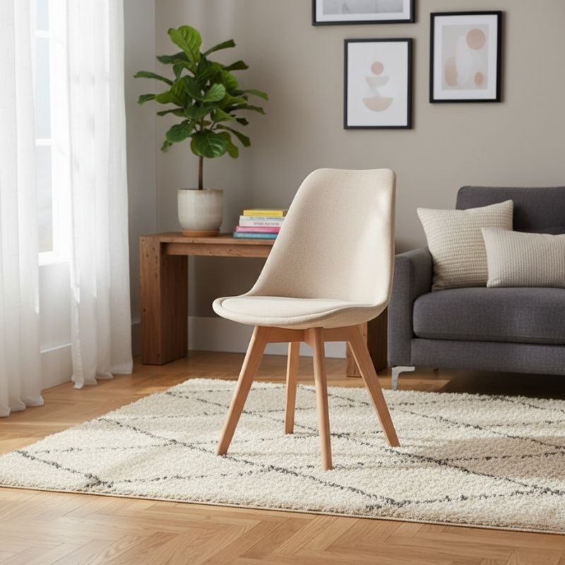 Silla Comedor Patas Madera Modelo Gaston - Montiel